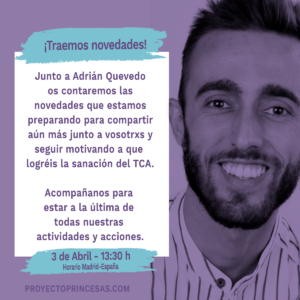 Directo en Instagram con Adrián Quevedo "¡Traemos Novedades!" @ https://www.instagram.com/proyecto_princesas/
